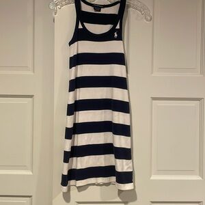 Ralph Lauren Sport dress, navy and white stripes, size XS